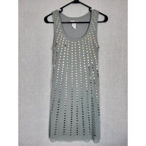 Embellished Mini Tank Top Dress Size M Boho Summer Party Dressy Spring Cocktail